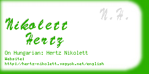 nikolett hertz business card